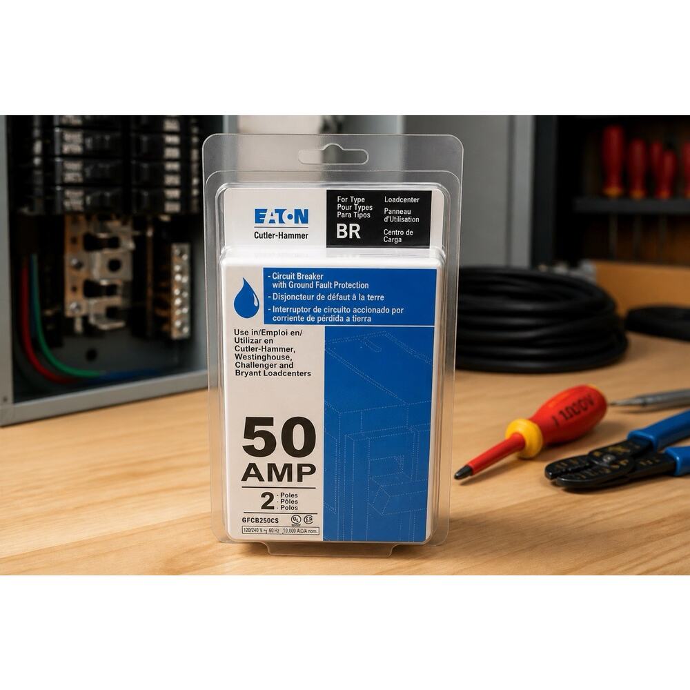 Eaton GFCB250CS Cutter Hammer 50 Amp 2-Pole Type Circuit Breaker 120/240V